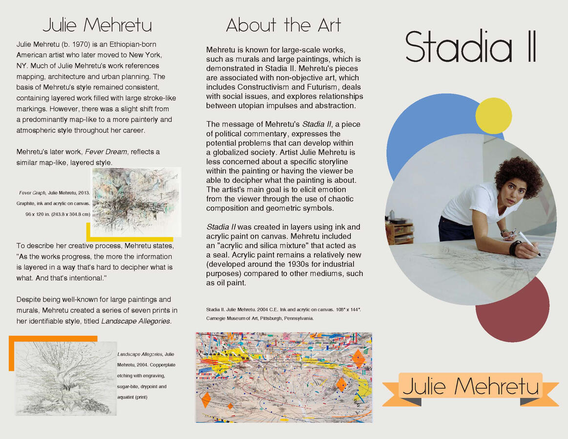 On Stadia II. Museum Brochure Mock-Up. Kristen Hannah. c. 2019